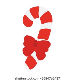 Material lindo de la ilustración del bastón de caramelo