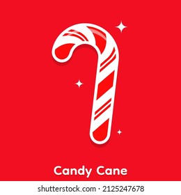 Cute Candy cane, Vector, Illustration.