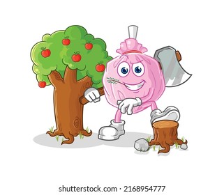 the cute candy Carpenter illustration. character vector
