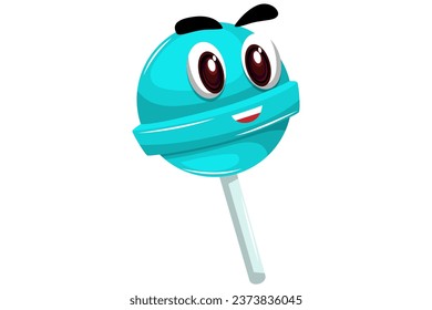 Ilustración de diseño de caracteres de golosinas