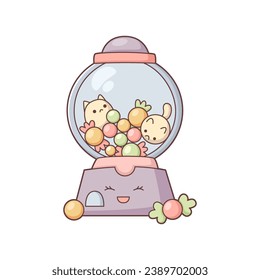 Ilustración de diseño de caracteres de golosinas
