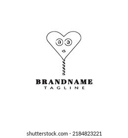 cute candy character logo cartoon design icon template black modern isolated vector illustration