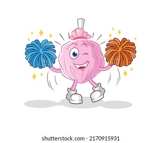 the cute candy cheerleader cartoon. cartoon mascot vector