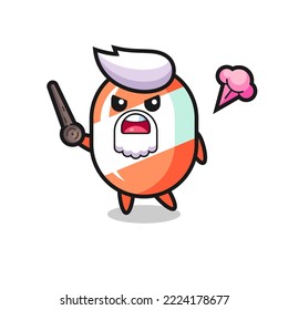 cute candy grandpa is getting angry , cute style design for t shirt, sticker, logo element