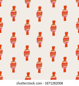 Un dulce patrón hecho a mano. Cute kawaii establece patrones vectoriales sin fisuras. Colección en estilo de caricatura de doodle. Lollipop. Para tela, papel envolvente.