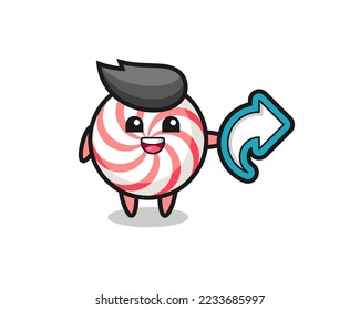 cute candy hold social media share symbol , cute style design for t shirt, sticker, logo element
