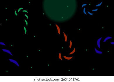 Cute candy pattern with night background, pattern suitable for decoration, paper, prints and more