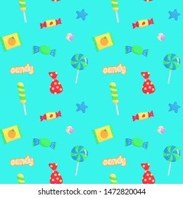 cute candy sweet seamless pattern background colourful