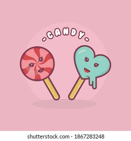 cute candy vector design illustration