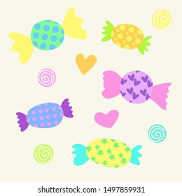 cute candy vector ornament sweet