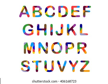 Cute candy-colored alphabet