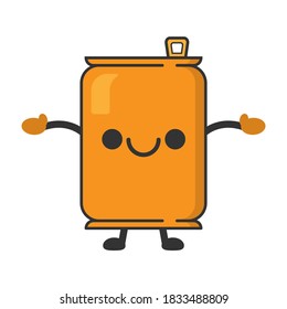 Cute canned drink character. good to use for a sticker, mascot, and your illustration
