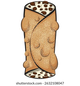 cute cannoli vektor illustration, work of hand drawn