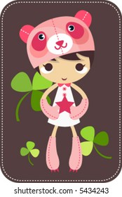 cute cap cartoon character