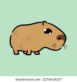 Cute Capybara Illustration Vector Art