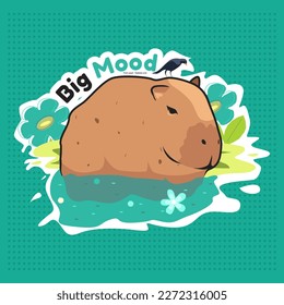 Cute Capybara Masbro Enjoy Summer Good Vibes