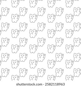 Cute capybara Seamless pattern design