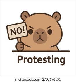 Cute capybara sticker funny expressions