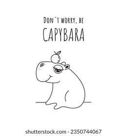 Un bonito capibara simbolizando calma y aplomo