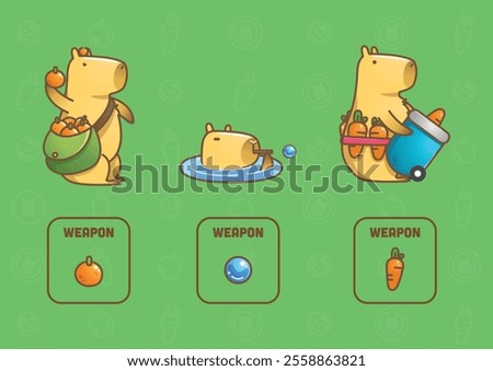 Cute Capybara Warrior Mobile Game