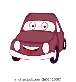 Cute car cartoon icon illustration vector