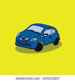 vector lindo de dibujos animados de coches para diseño