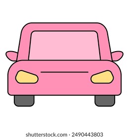 Cute car cartoon. Vehicle icon