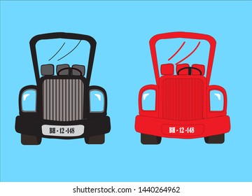 cute car drawn by hand