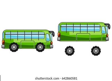 Cute Car Game Character. A vector game art character design ready for animation - all limbs or parts of body are fully customizable.