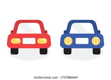 Ilustración vectorial de icono de coche.
