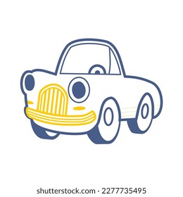 Cute car illustration. Vector image