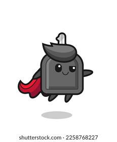 cute car key superhero character is flying , cute style design for t shirt, sticker, logo element