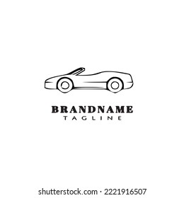 cute car logo cartoon icon design template black modern isolated vector illustration