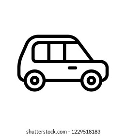 cute car outline icon editable stroke design.