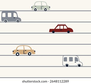 Cute car pattern on stripe baby car yellow red gray green 
All over print, For textiles, cotton fabric, covers, wallpaper, printing, cards, scrapbooking.