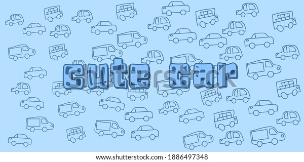 Cute car pattern vector illustration good for baby\
clothing, tshirt design, fashion, otomotif wallpaper, background\
cute or etc