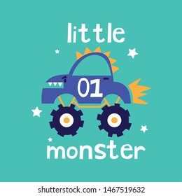 cute car print design as vector