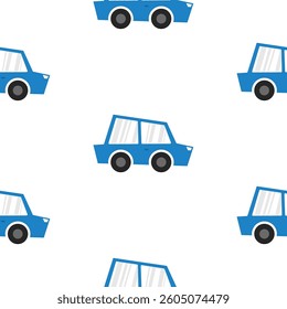 cute car toy pattern background. car illustration pattern background. cute car pattern illustration.