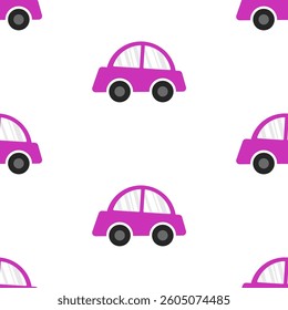 cute car toy pattern background. car illustration pattern background. cute car pattern illustration.
