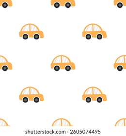 cute car toy pattern background. car illustration pattern background. cute car pattern illustration.
