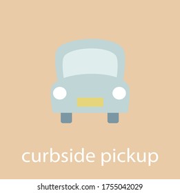 Cute Car Vector Logo For Curbside Pickup