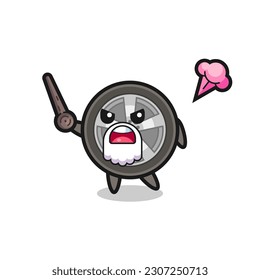 cute car wheel grandpa is getting angry , cute style design for t shirt, sticker, logo element