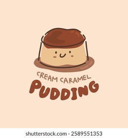 a cute caramel pudding character