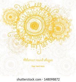 cute card with abstract round shapes