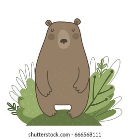 Cute card with bear
