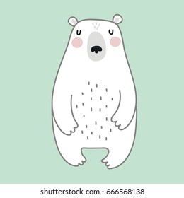 Cute card with bear