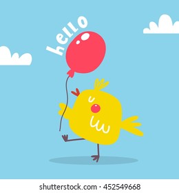 Cute card with bird