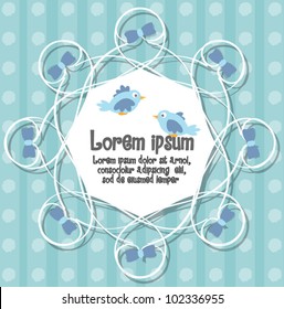cute card with birds