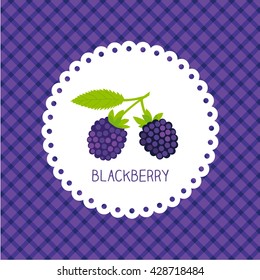Cute card with blackberry