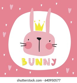 Cute card with bunny